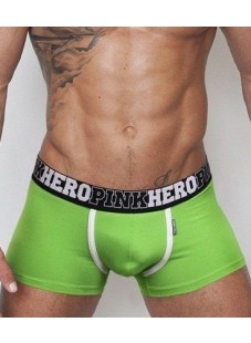 Boxerky Pink Hero zelené s černým pasem